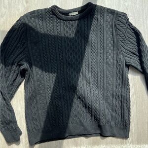 Knickerbocker Black Cable Knit Sweater, Size XXL